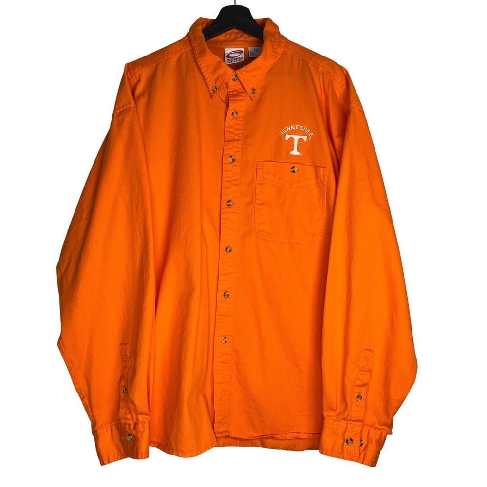 Cadre Athletic Tennessee Volunteers Button Down Shirt XXL Orange Cotton NCAA
